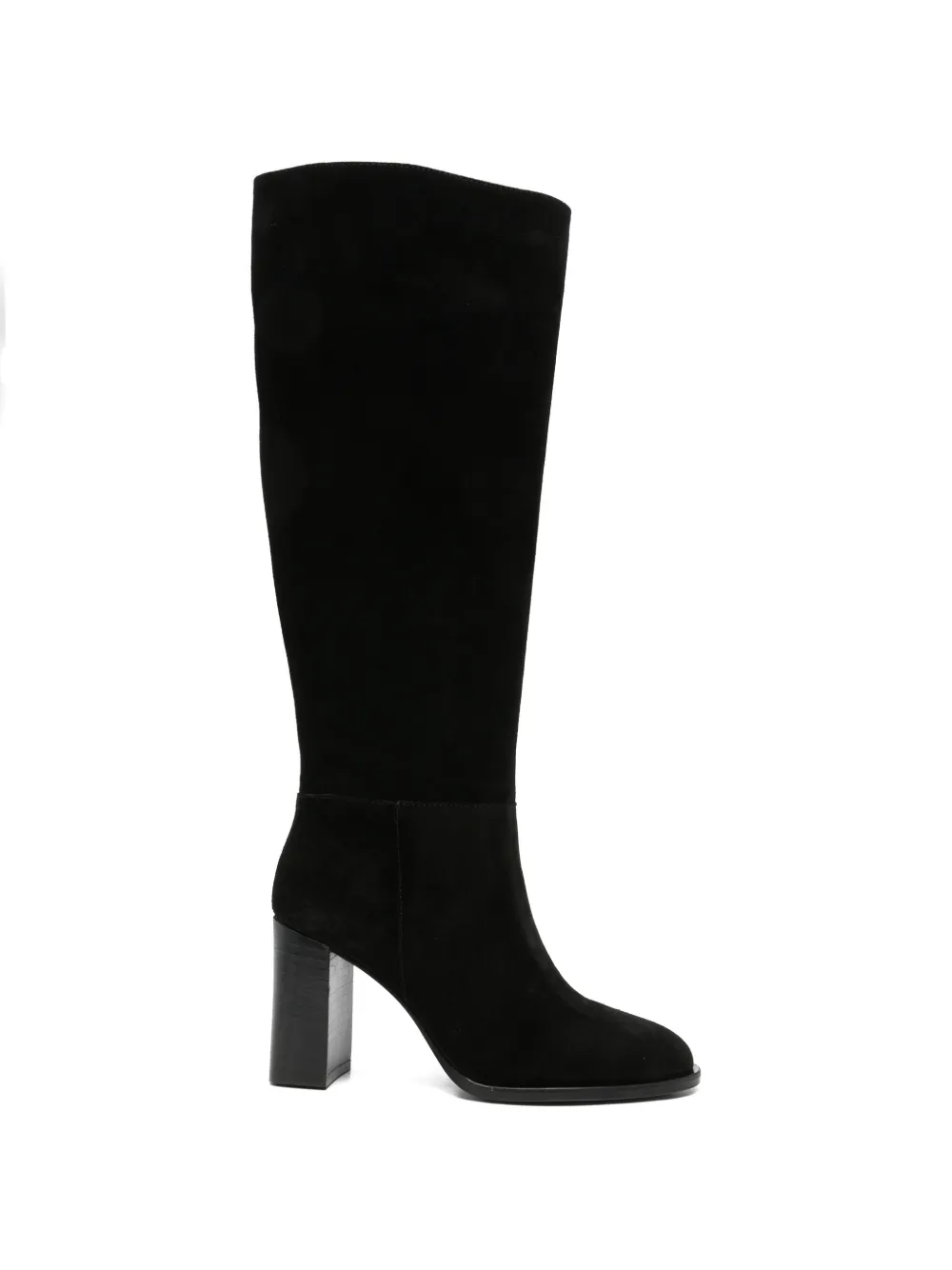 suede block-heel boots