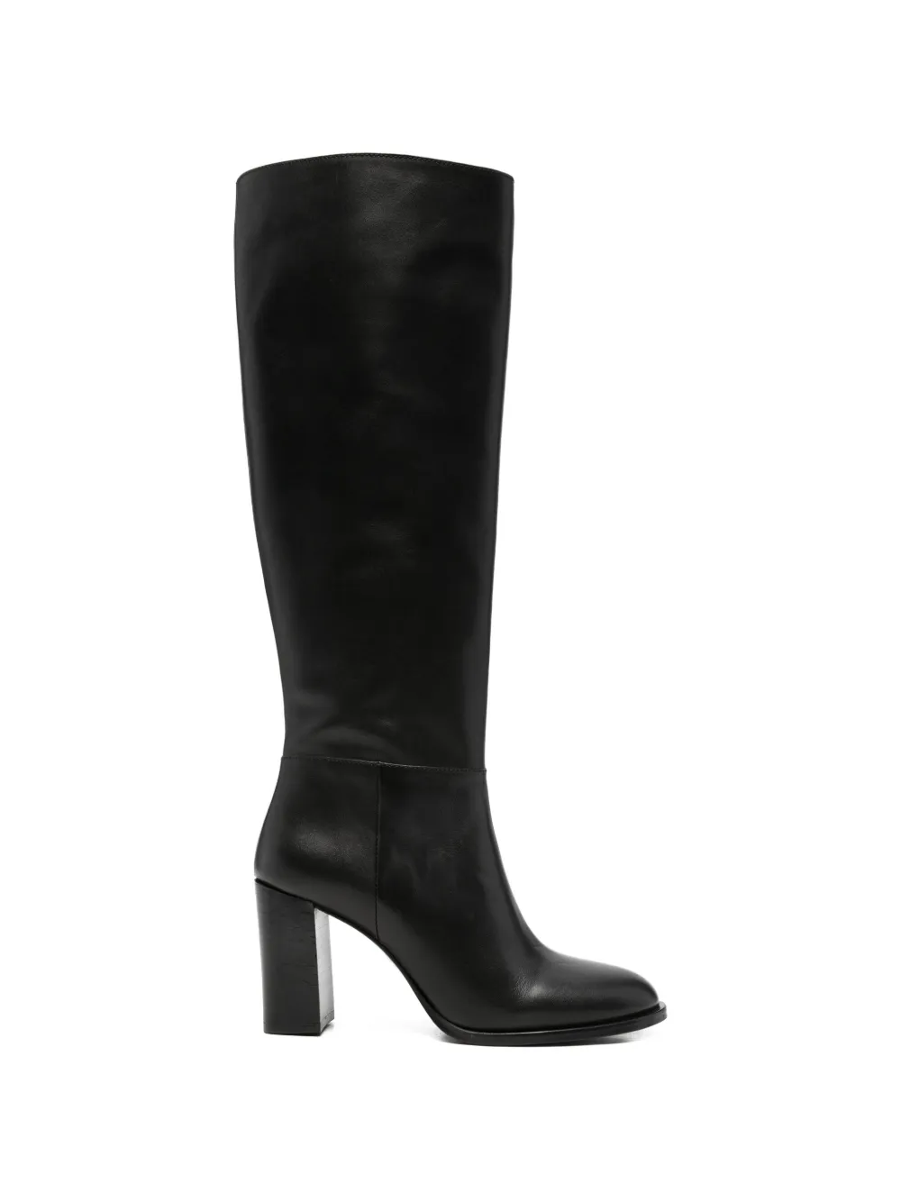 side-zip block-heel boots