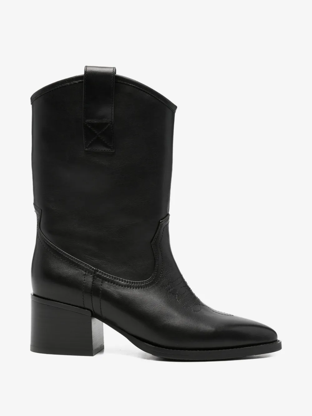 topstitched western-style boots
