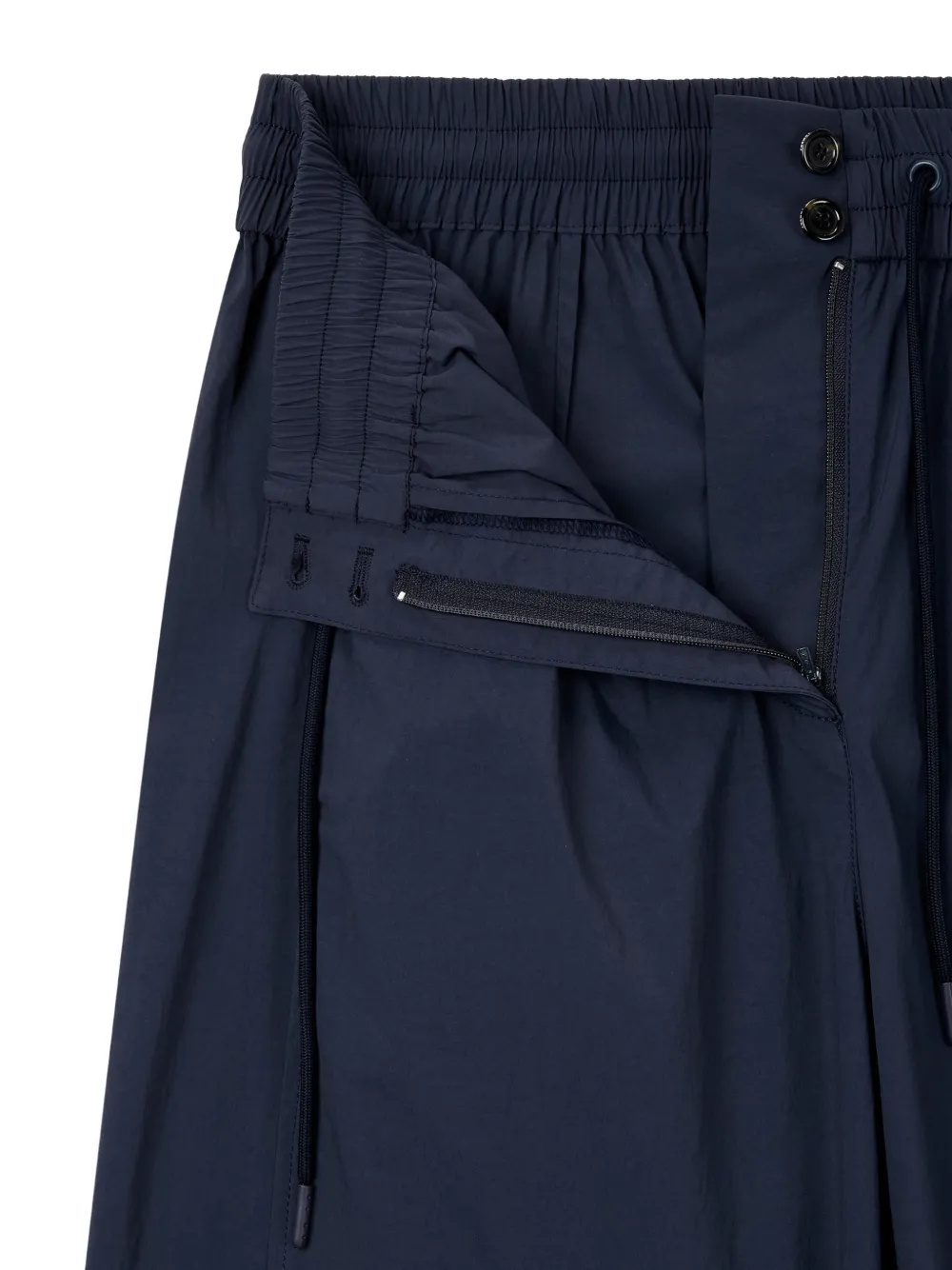 TOMBOY Broek met elastische taille en trekkoord Blauw