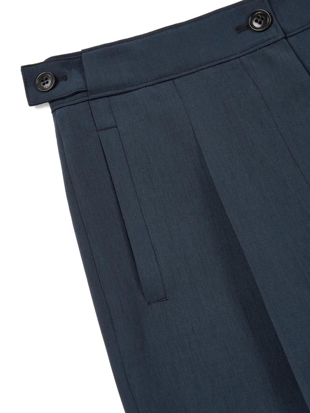 TOMBOY Plooibroek met wijde pijpen Blauw