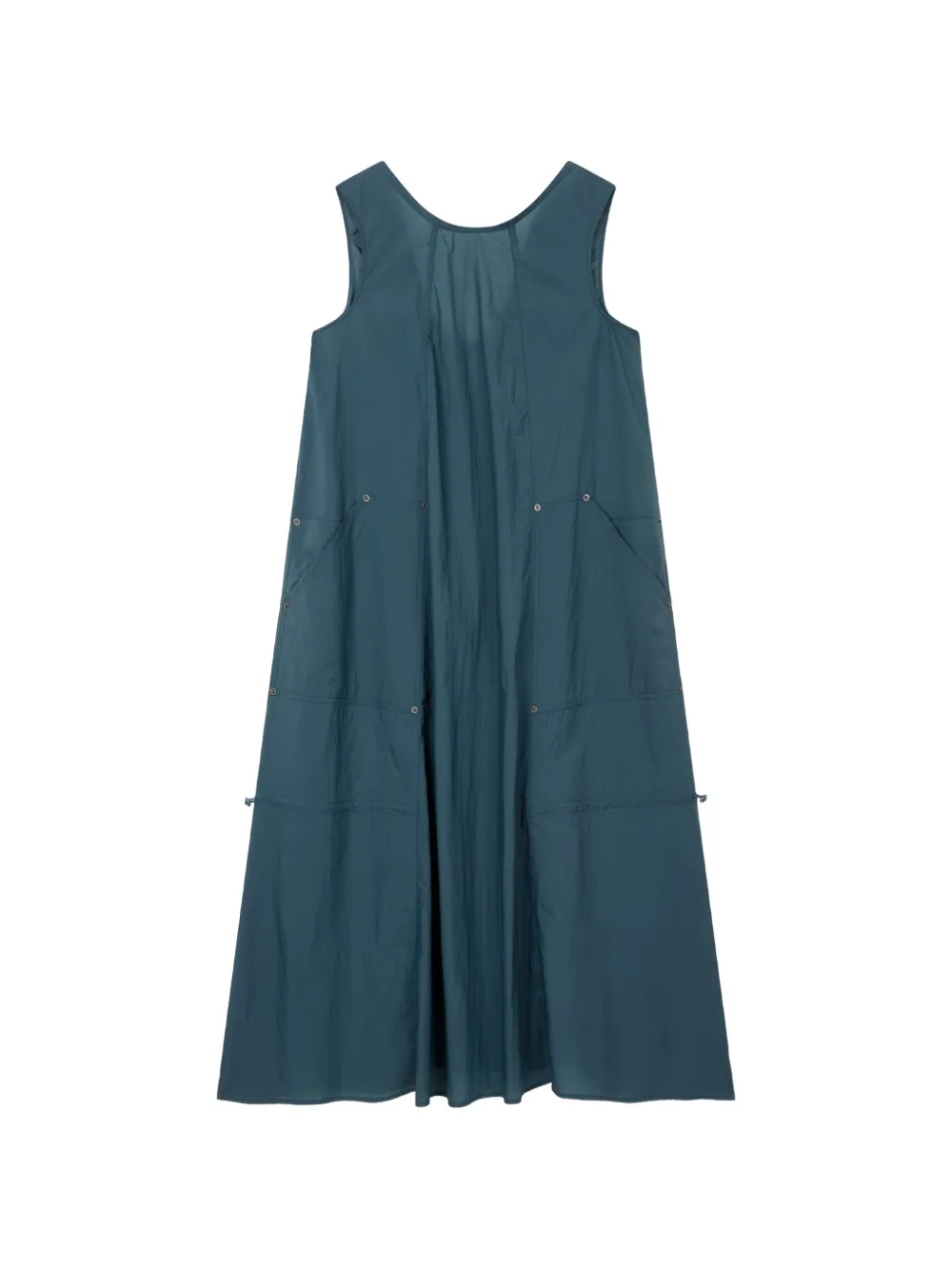 Tomboy Drawstring-waist Sleeveless Dress In Blue
