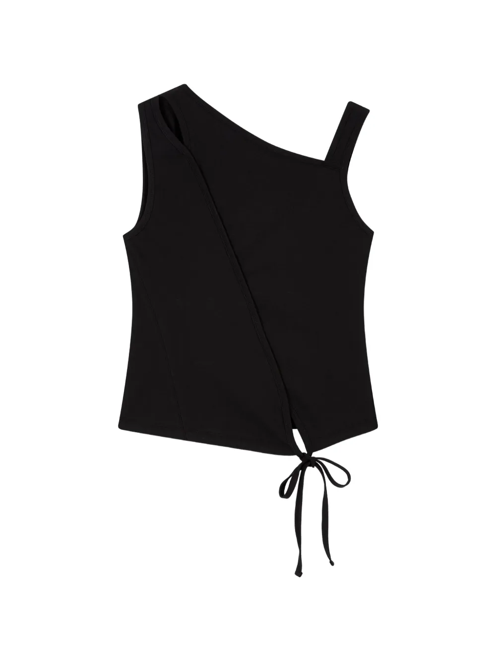 TOMBOY asymmetric tie-fastening top - Nero