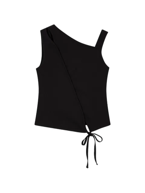 TOMBOY asymmetric tie-fastening top