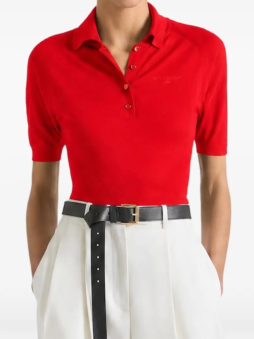 Givenchy Gebreid poloshirt Rood