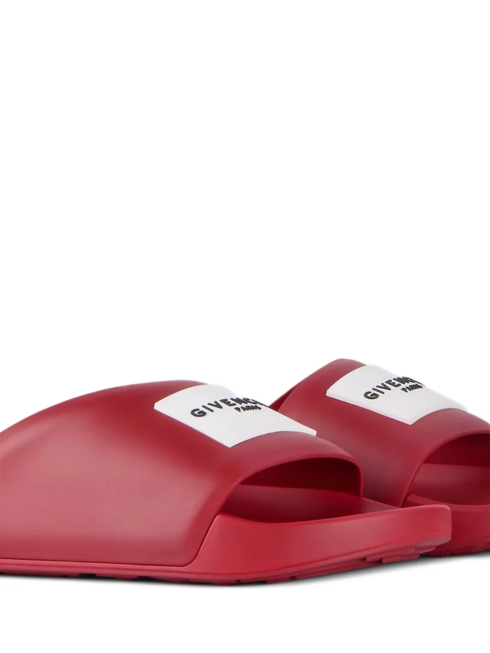 Givenchy logo-patch slides Rood