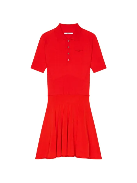 Givenchy polo-collar pleated mini dress