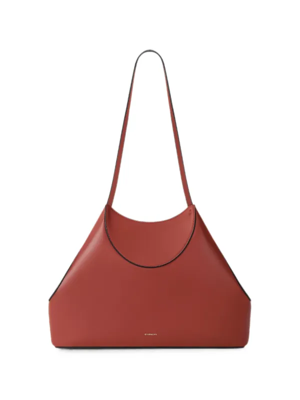 Givenchy Small Facet Tote Bag in Grained Leather in Orange