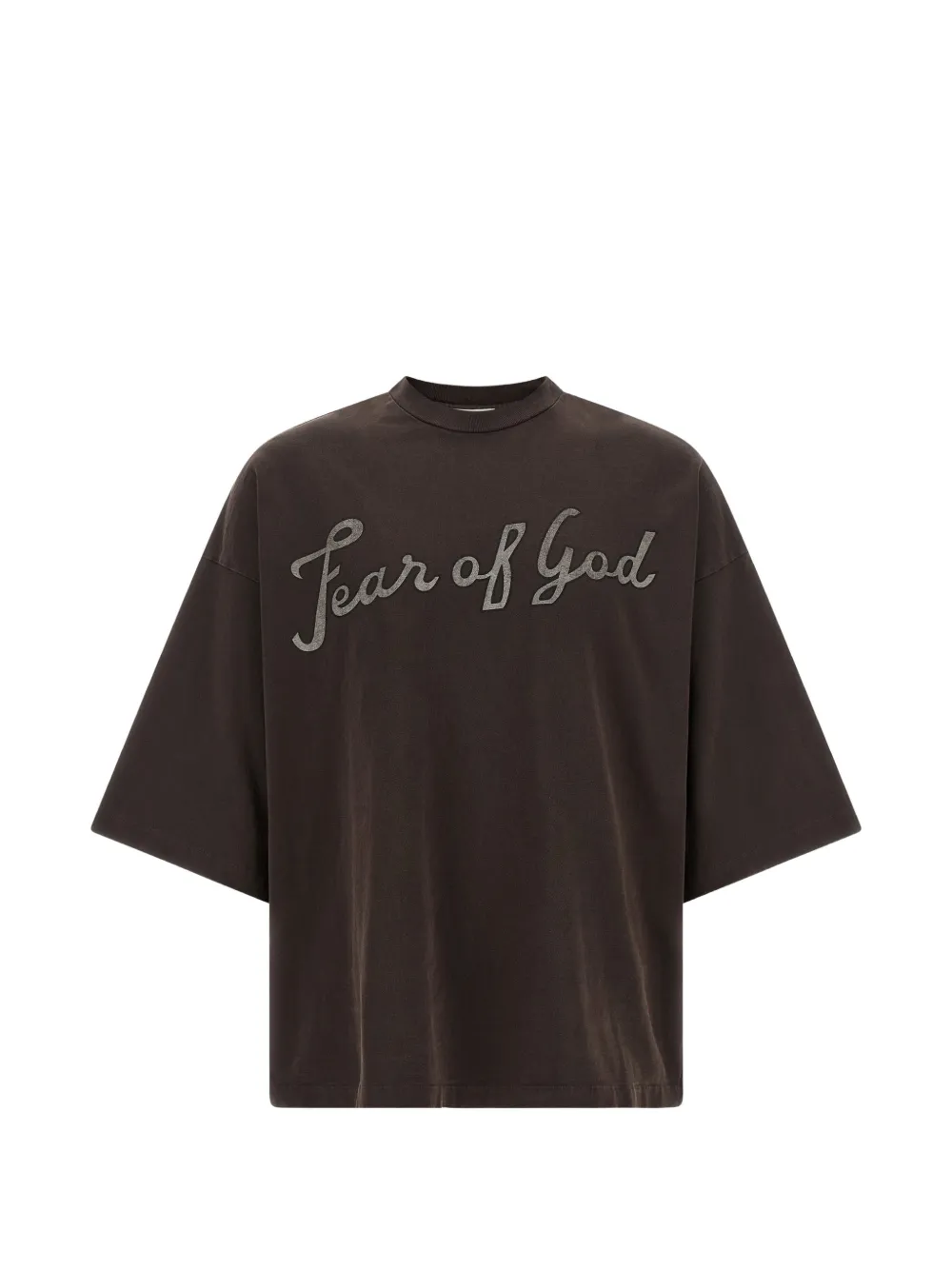 Fear Of God 43 logo-print cotton t-shirt - Marrone