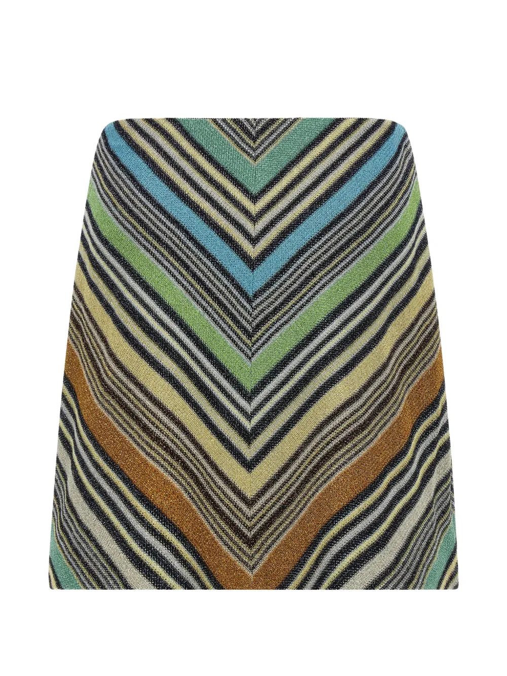 Missoni geometric-pattern lamé-thread A-line mini skirt - Multicolore