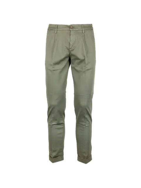 Re-Hash pleated turn-up trousers
