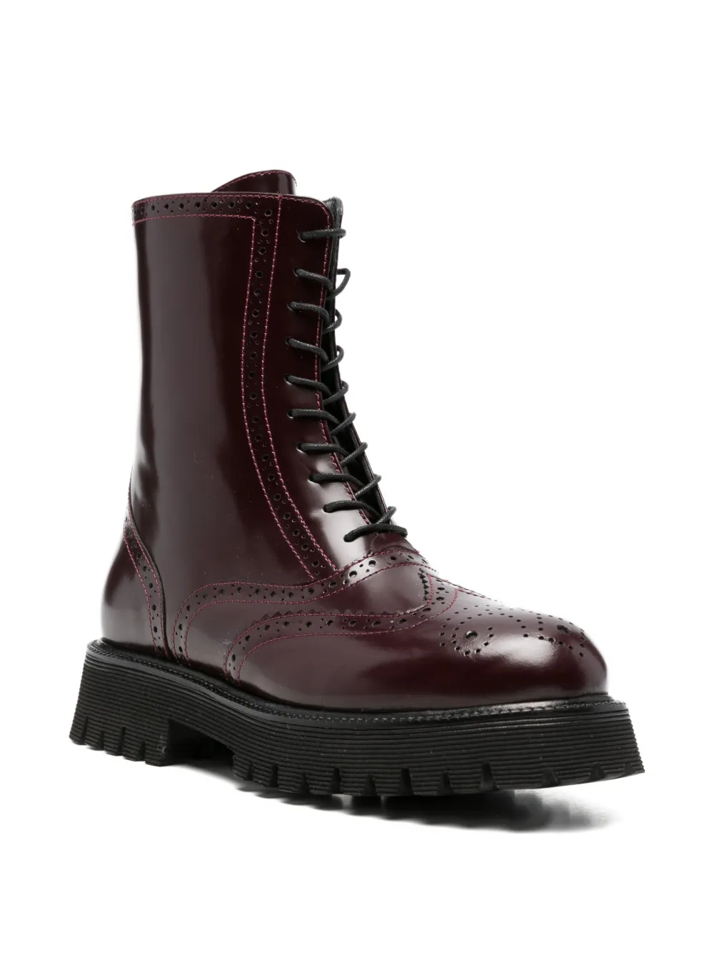 ADRIANNA FERETTI Laarzen met brogue detail Rood