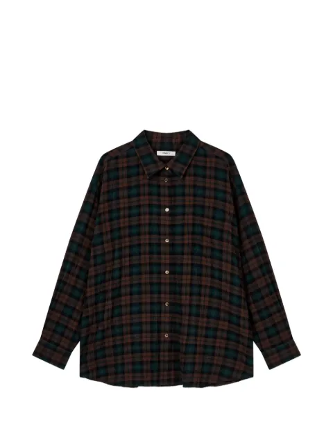 TOMBOY checkered oversized shirt