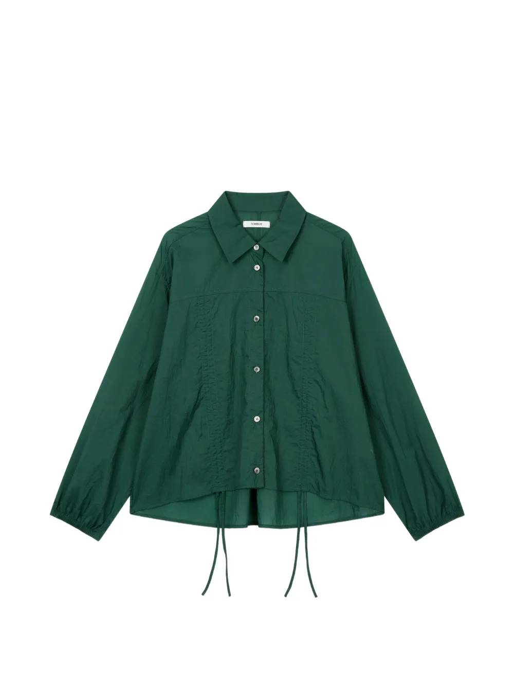 TOMBOY shirred drawstring shirt - Grün