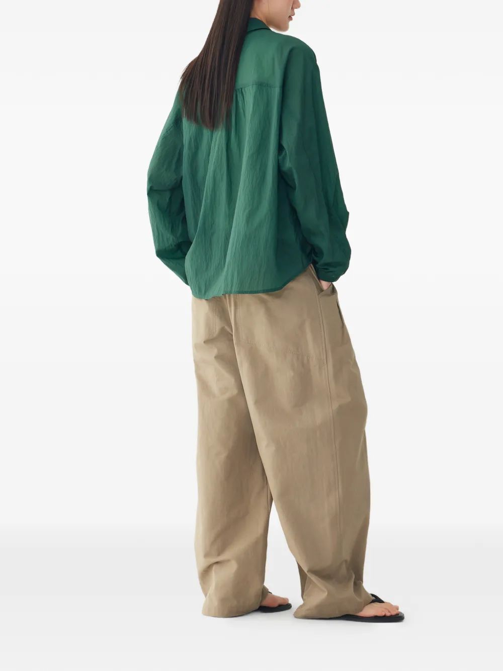 TOMBOY Gelaagde blouse met trekkoord Groen