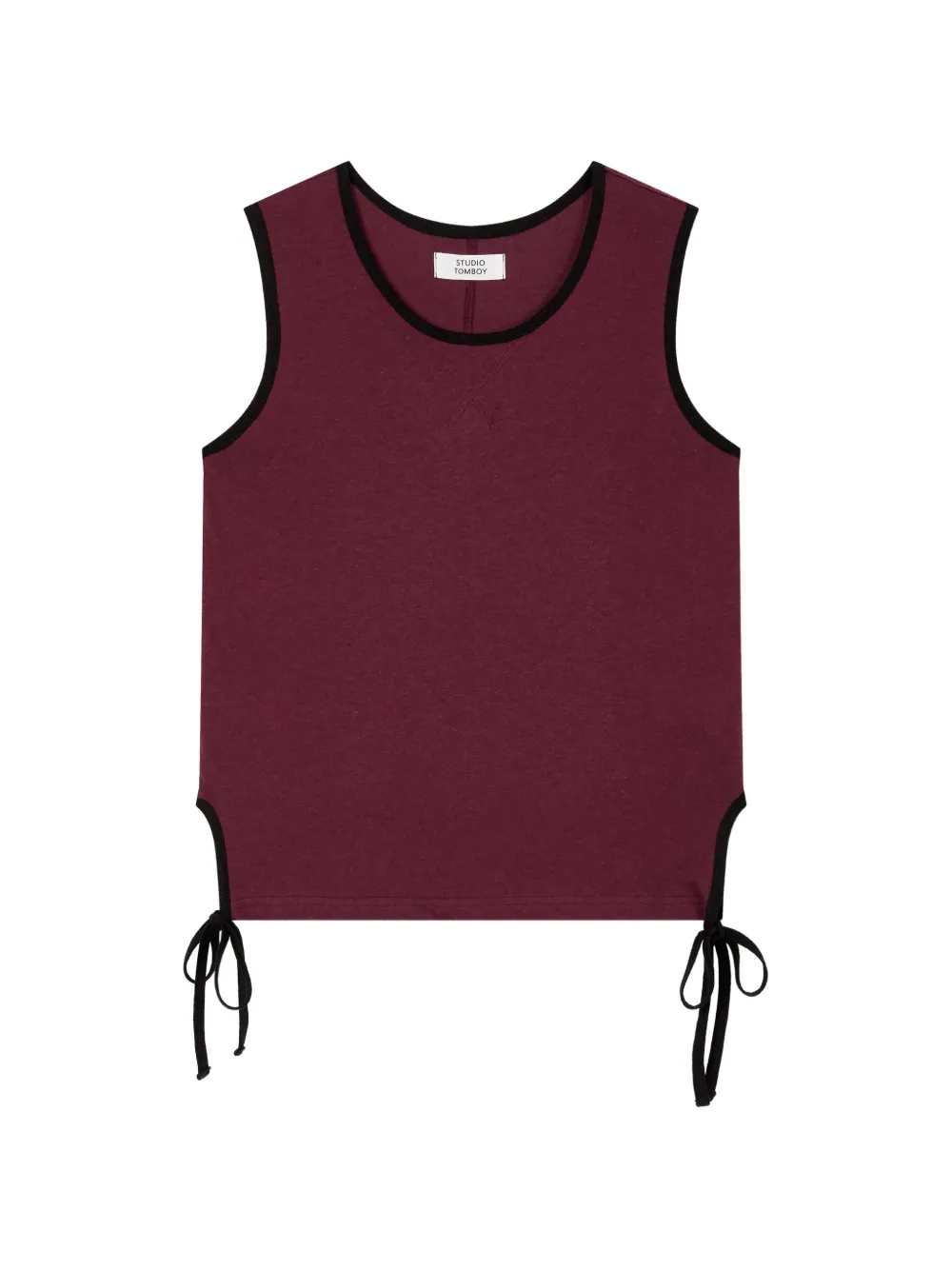 TOMBOY side-tie layered top - Rosso