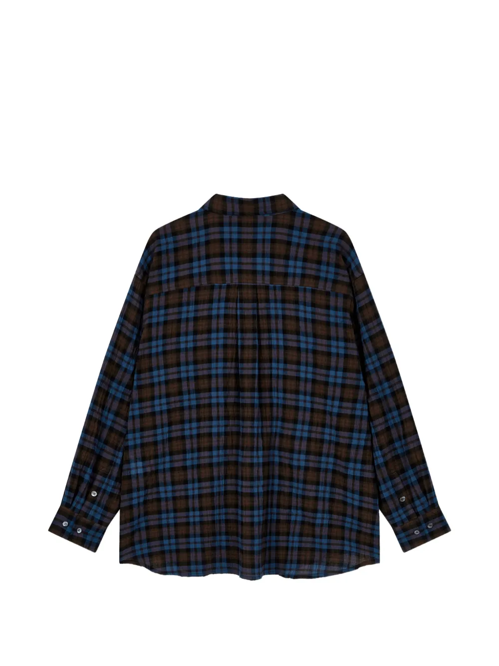 TOMBOY Geruite oversized blouse Bruin