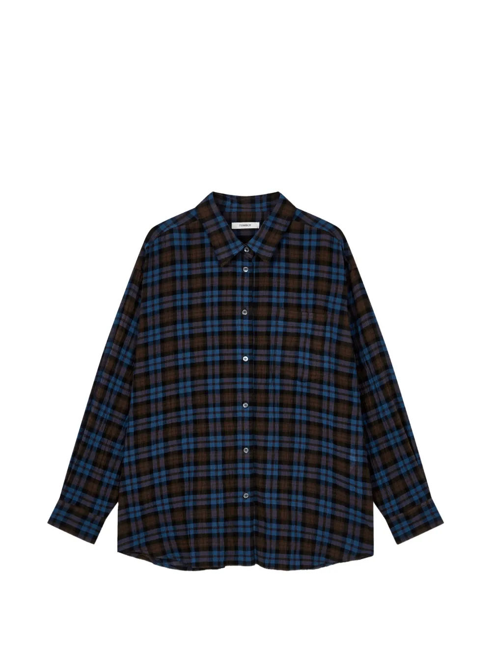 TOMBOY checkered oversized shirt - Braun