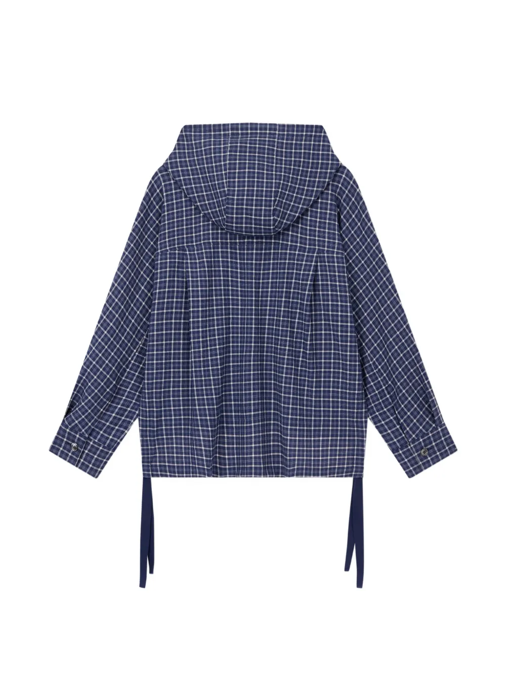 TOMBOY Geruite hoodie met trekkoord Blauw