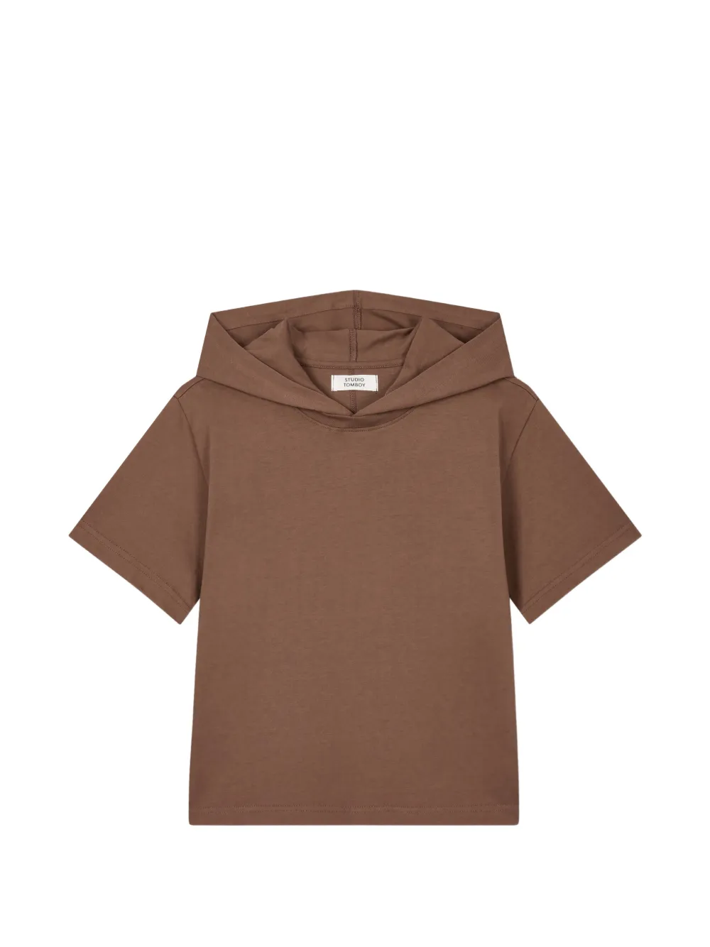 Tomboy Short-sleeve Hoodie In Brown