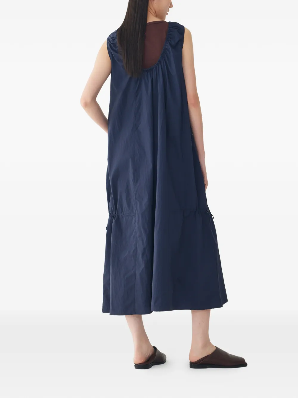TOMBOY Mouwloze jurk met trekkoord Blauw