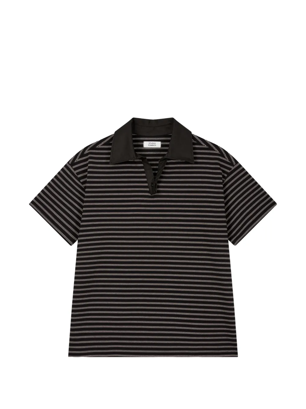 TOMBOY striped-pattern polo shirt - Nero