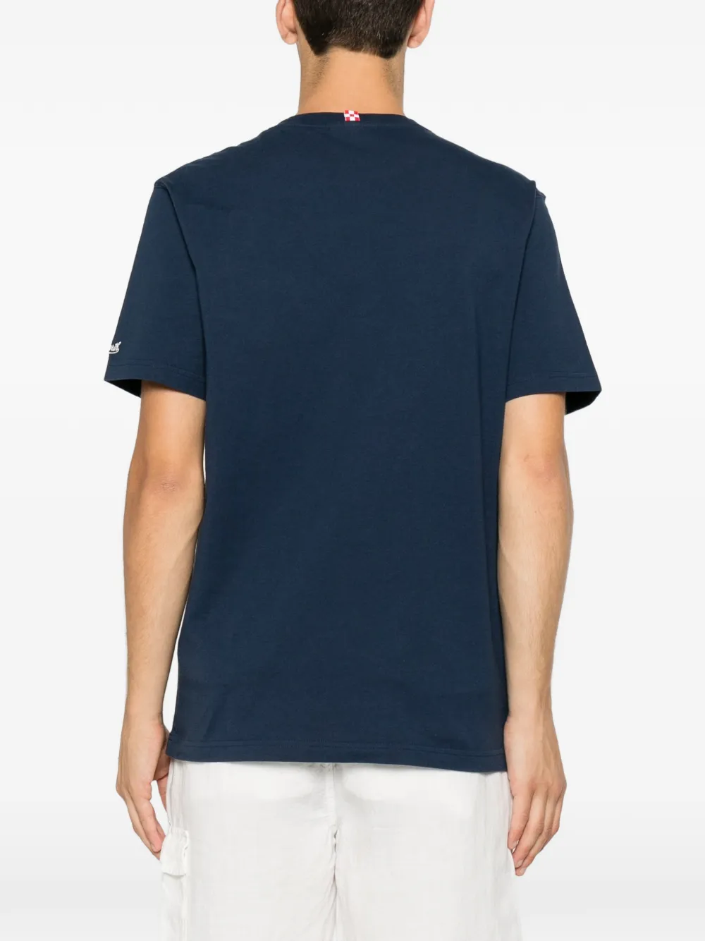 MC2 Saint Barth Portofino T-shirt met geborduurde tekst Blauw