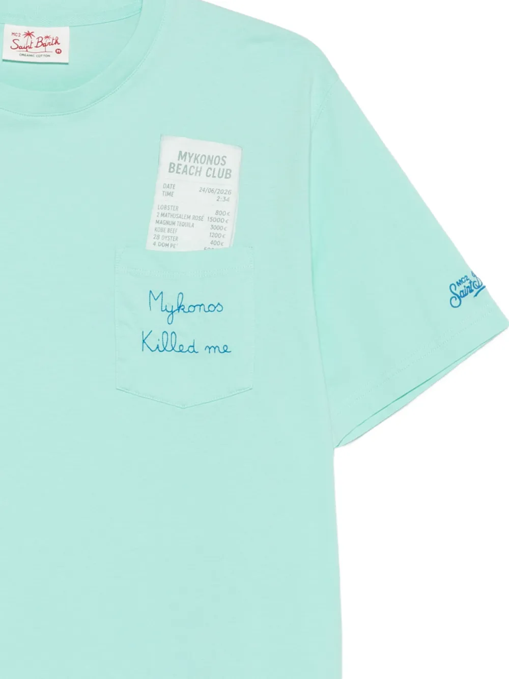 MC2 Saint Barth Austin T-shirt met zak en print Groen