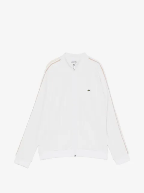 Lacoste Kids logo-patch side-stripe jacket