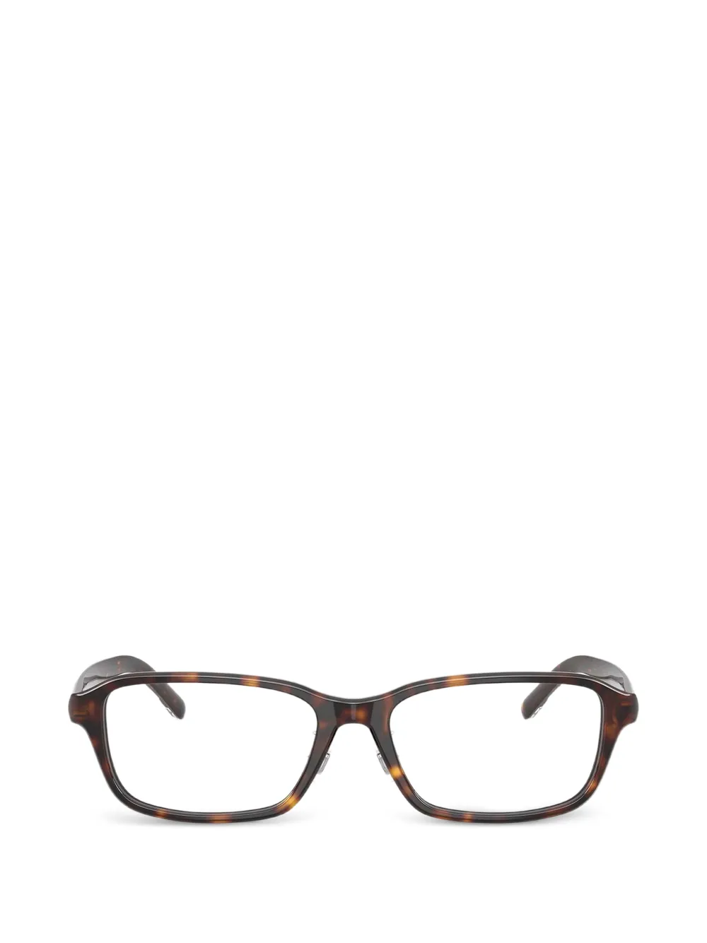 Diesel tortoiseshell-effect rectangle-frame glasses - Braun