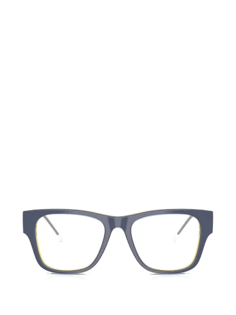 Diesel logo-plaque square-frame glasses