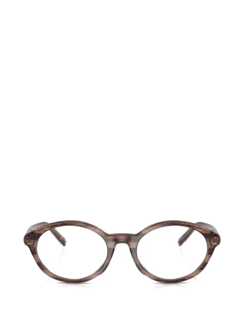 Diesel striated round-frame glasses