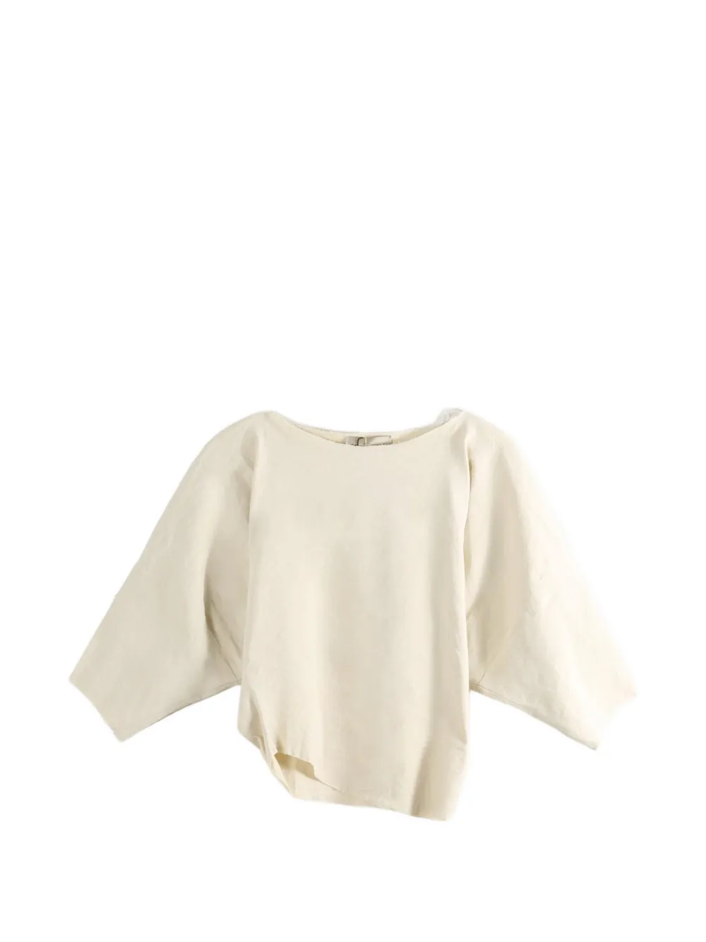 Cortana asymmetric cropped top - Toni neutri