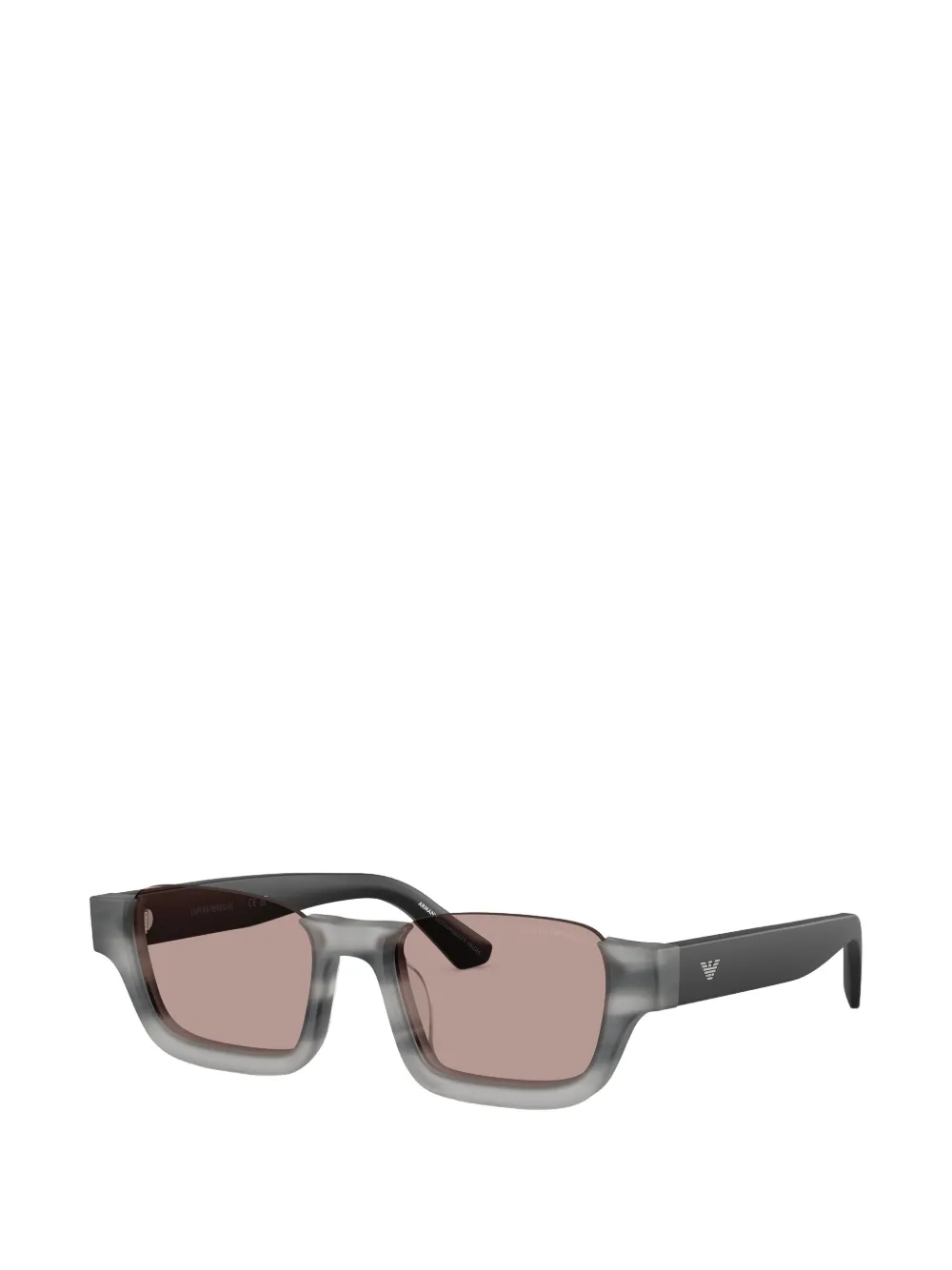 Emporio Armani Zonnebril met rechthoekig montuur Grijs