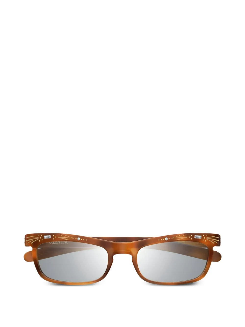VALENTINO GARAVANI EYEWEAR rectangle-frame sunglasses - Marrone
