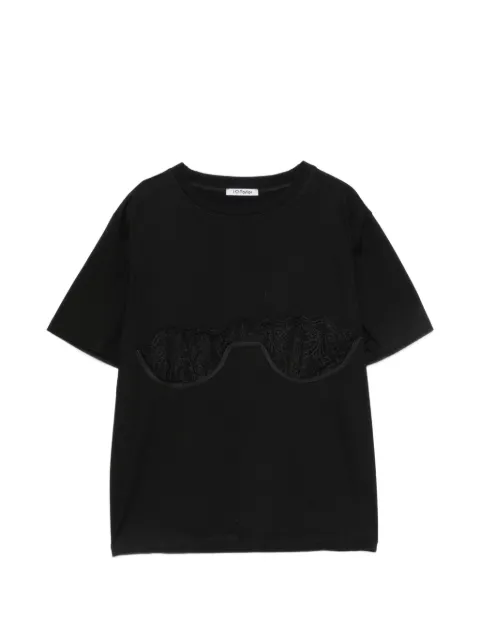 Parlor lace-appliqué T-shirt