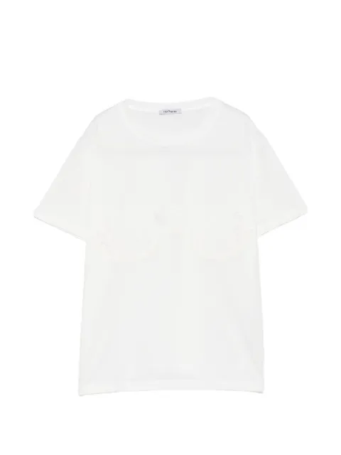 Parlor lace-appliqué T-shirt
