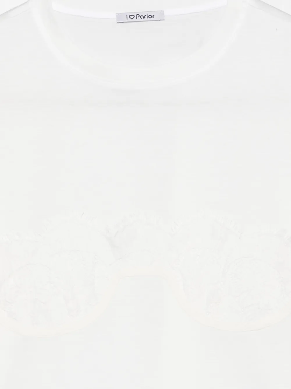  Parlor Camiseta Con Aplique De Encaje - Blanco 