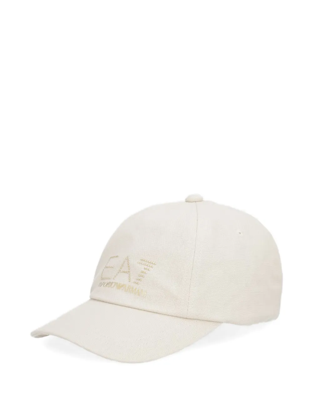 Ea7 Emporio Armani crystal-embellished logo-print cap - Nude