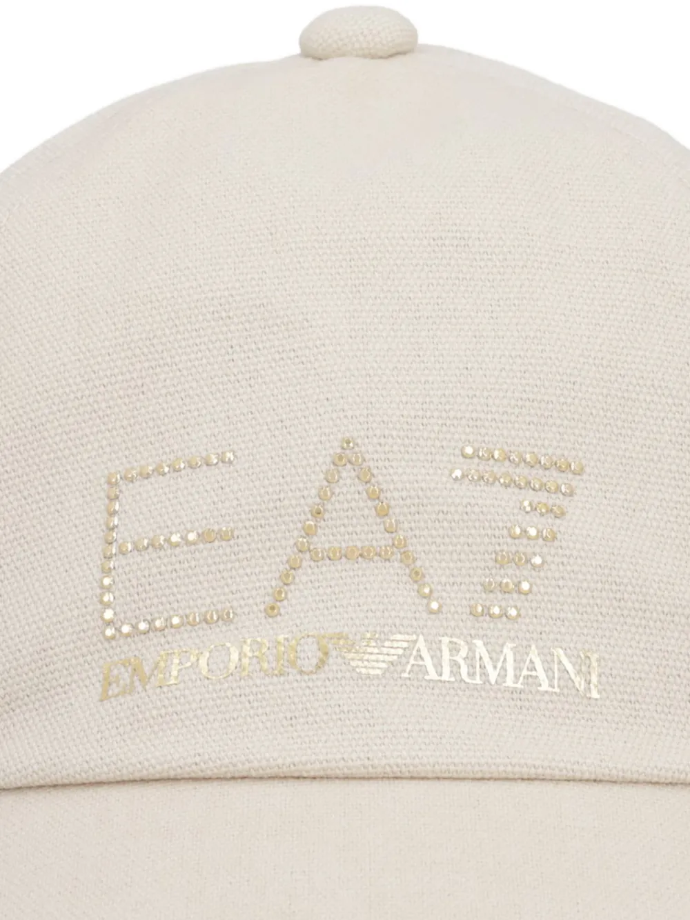 Ea7 Emporio Armani Pet verfraaid met kristallen en logoprint Beige