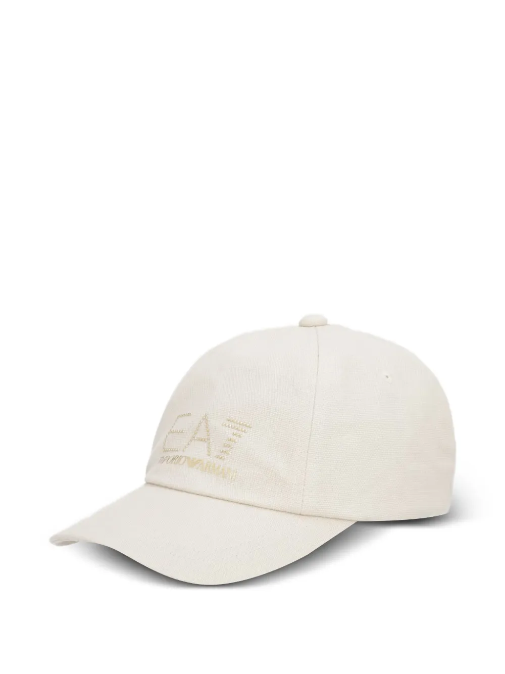 Ea7 Emporio Armani crystal-embellished logo-print cap - Nude