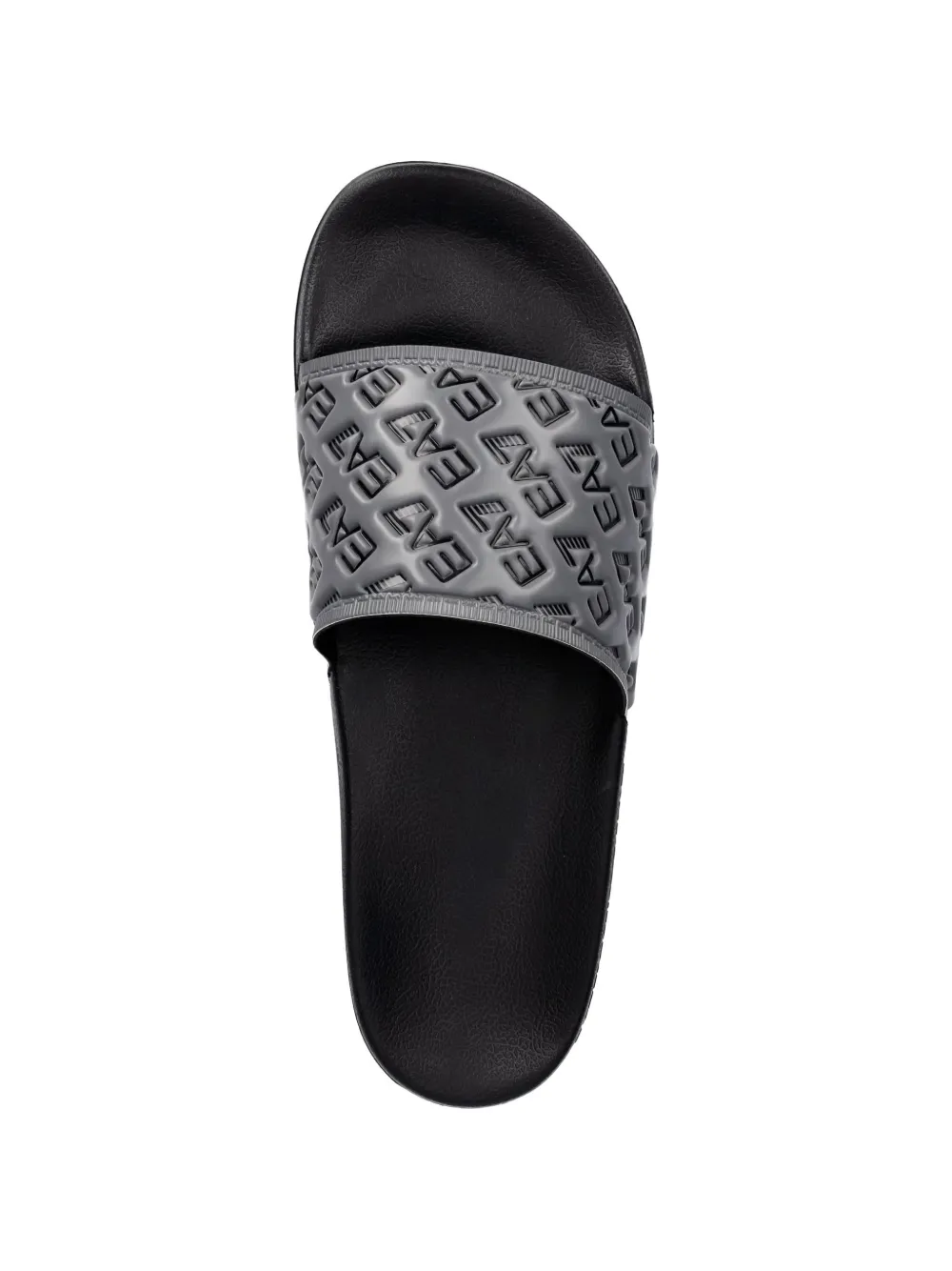 Ea7 Emporio Armani logo-embossed slides Grijs