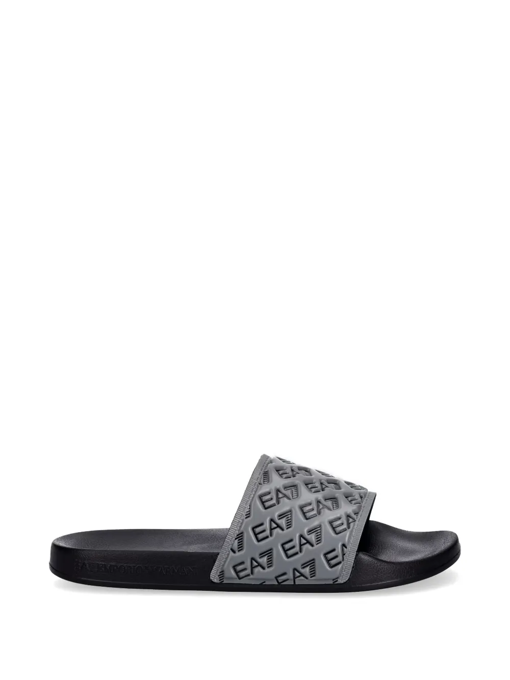 Ea7 Emporio Armani logo-embossed slides - Grau