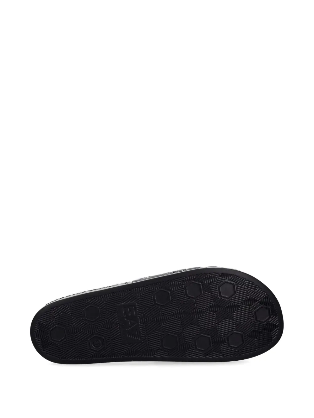 Ea7 Emporio Armani logo-embossed slides Grijs