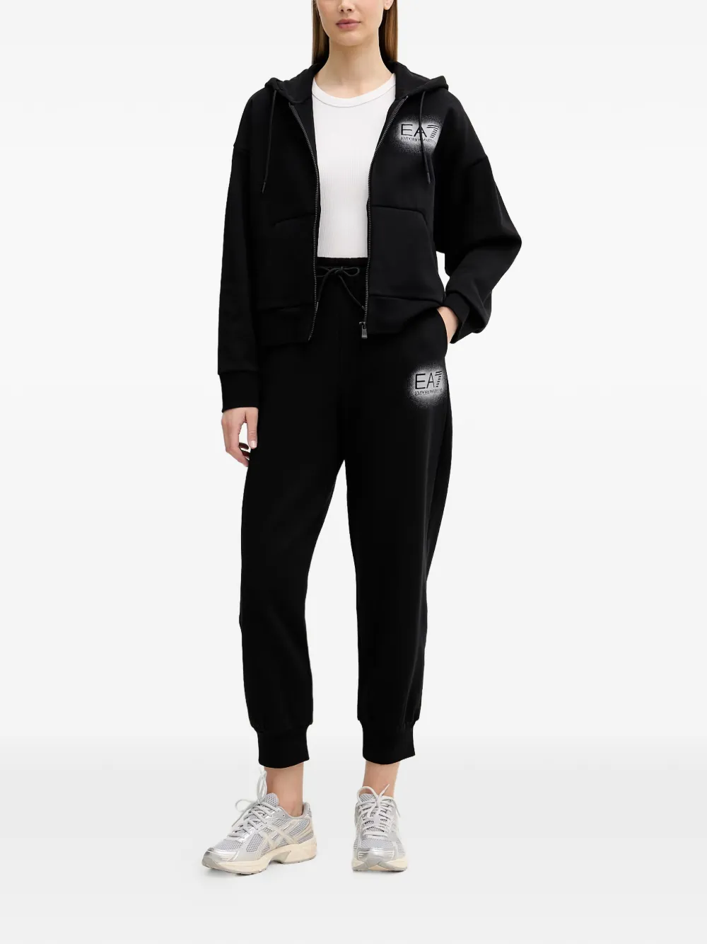 Ea7 Emporio Armani Trainingsbroek met logoprint Zwart