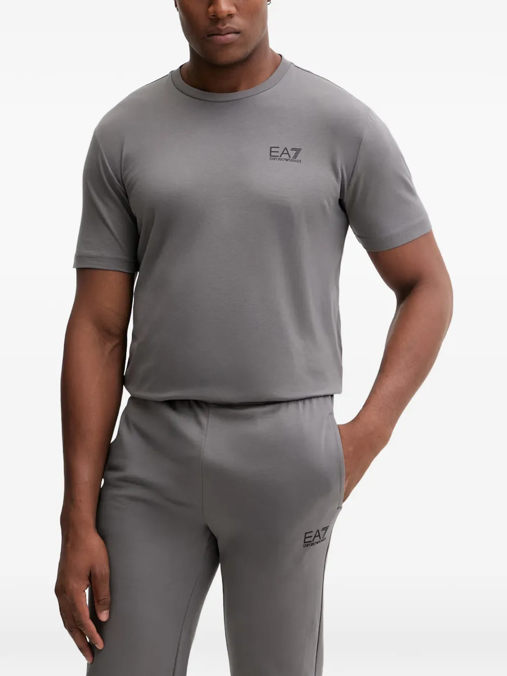 Ea7 Emporio Armani logo-print short-sleeve T-shirt - Grigio
