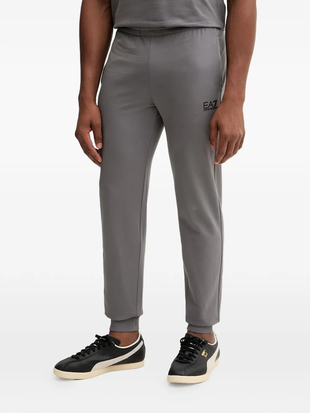 Ea7 Emporio Armani logo-print track pants - Grigio