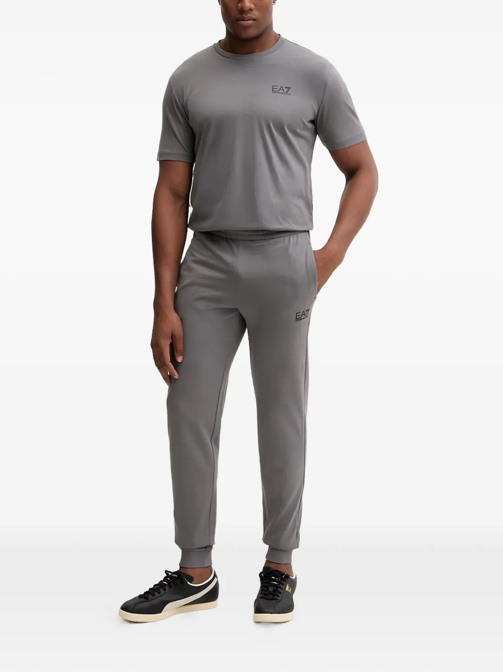 Ea7 Emporio Armani Trainingsbroek met logoprint Grijs