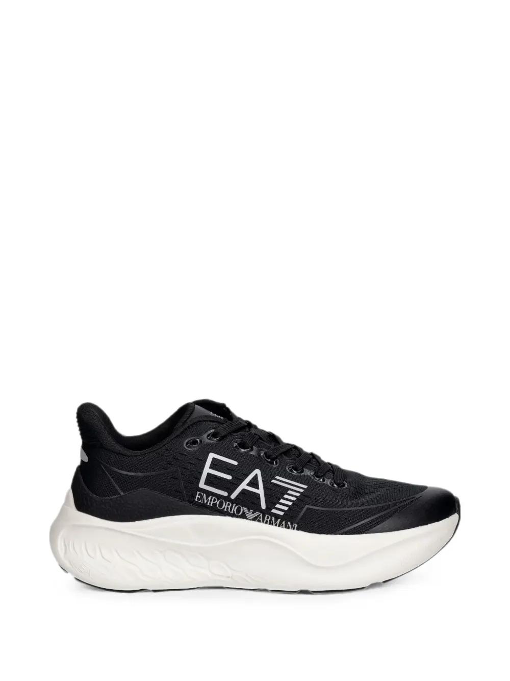 Ea7 Emporio Armani logo-print chunky-sole sneakers Zwart