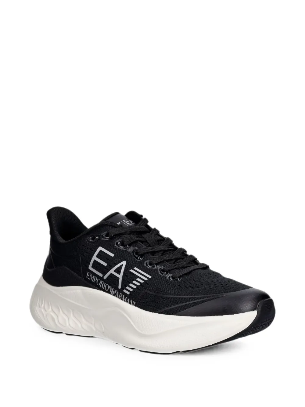 Ea7 Emporio Armani logo-print chunky-sole sneakers Zwart